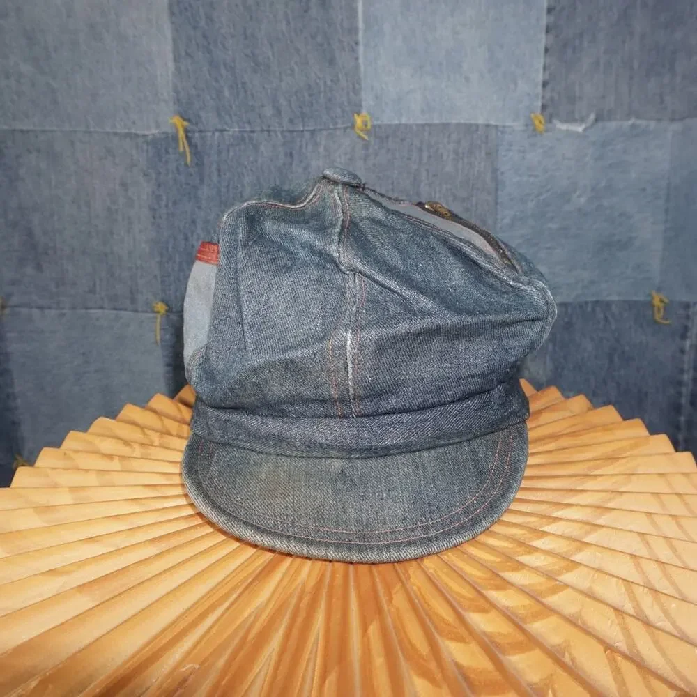 OSFA - Vintage True Vintage 60s/70s denim conductor hat